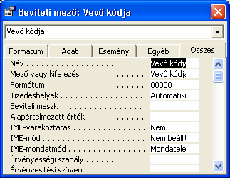 Ha az őrlapelemek tulajdonságait szeretnénk megjeleníteni aktiváljuk a Nézet menü Tulajdonságok parancsát. A megjelenı panelen a Formátum fület választva az elemek formai beállítását végezhetjük el.