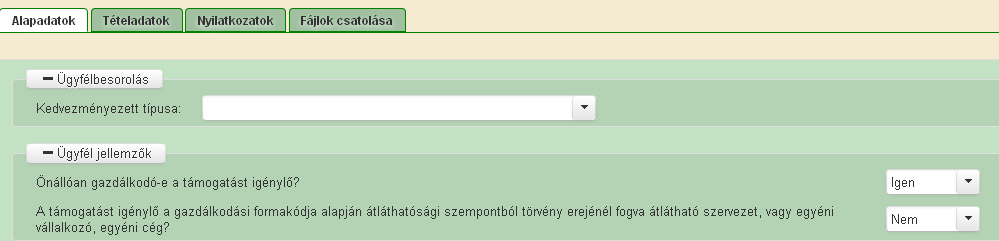 Adatvesztést okoz, ha az excel A1 és B1 mezőiben nem az oszlopok neve szerepel, hanem már maguk a kérelmezett tételek adatai, mivel az ott szereplő tétel nem fog áttöltődni a Kérelmezett