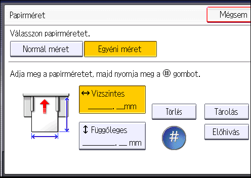 Másolás a Kézi adagolóból 4. Válassza ki a papírméretet. 5. Nyomja meg kétszer az [OK] gombot.