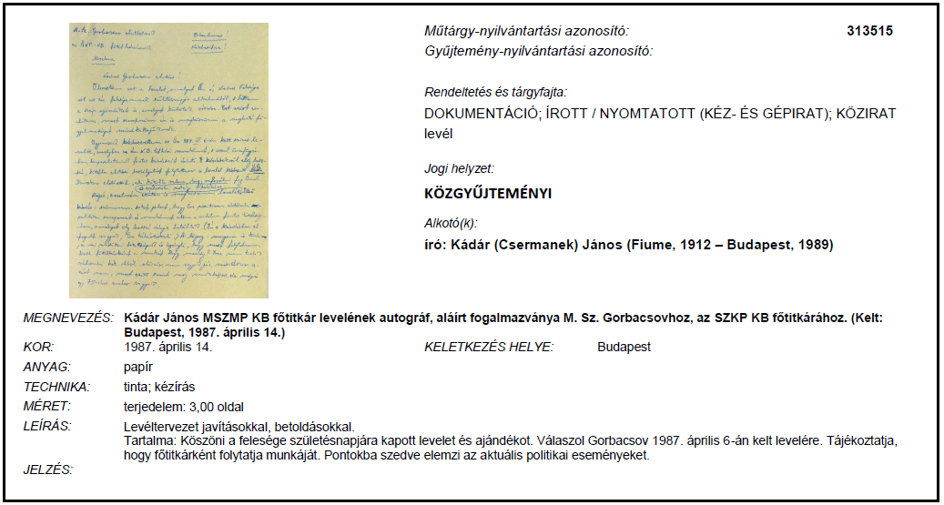Feltehetően az 1980-as évek elején egy budapesti tudományos intézmény könyvtárából több mint száz más könyvtári dokumentummal együtt lopták el Garkavi, Avraam Jakovlevic (Novogrudok, 1839