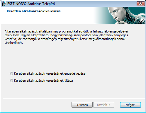 2. Telepítés A licencvásárlást követően az ESET NOD32 Antivirus telepítője.msi csomagként letölthető az ESET weboldaláról. Indítsa el a telepítőt, és a telepítővarázsló végigvezeti Önt a lépéseken.