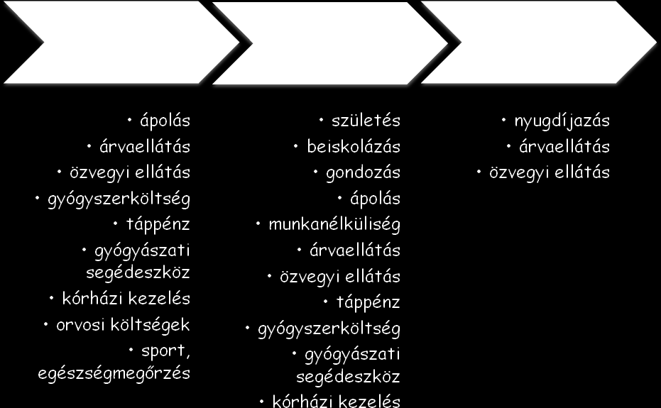 Pénzgazdálkodás, avagy az életciklusok megtakarításai a mindennapokban 3. ábra: Az önkéntes pénztárak az igénybe vehető szolgáltatások alapján Forrás: MATITS, 2005, p.