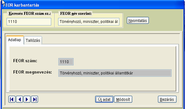 3.1.3. Működéshez szükséges törzsek Az alábbiakban található működéshez szükséges törzsek felvitelére szolgáló ablakokra nem sok gondot kell fordítanunk. A program adatai fel vannak töltve.