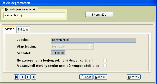 64. ábra Törzsbér kiegészítések