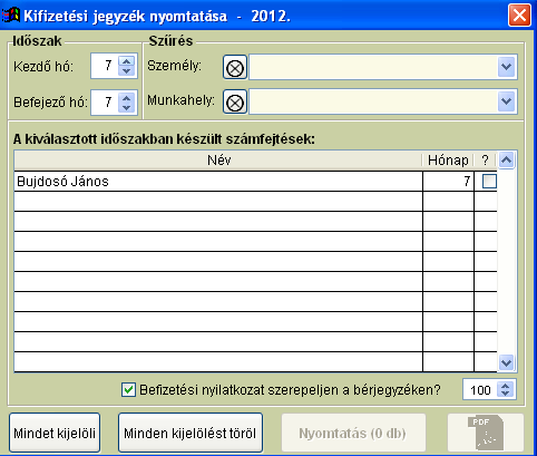 Vigyáznunk kell, hogyha a megbízási díj nem éri el a minimálbér 30%-át, akkor a jogviszonynál ezt a jogcímet kell beállítani!