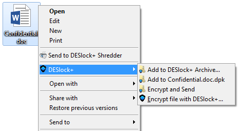 DESlock+ használati utasítás felhasználók számára 16 Könyvtárak titkosítása Kattintsunk jobb egérgombbal a titkosítani kívánt könyvtárra, majd az alábbiak alapján lépjünk be a DESlock+ menübe, itt