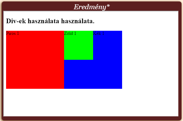 A tároló elemekkel kialakított szerkezet dinamikusan illeszkedhet a képernyő felbontásához. Napjainkban már nem elegendő egy weblapot egy szabványos felbontáshoz optimalizálni.