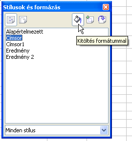 19. Stílusok Stílusok segítségével előre meghatározott formátumok összességét alkalmazhatjuk egyetlen kattintással.