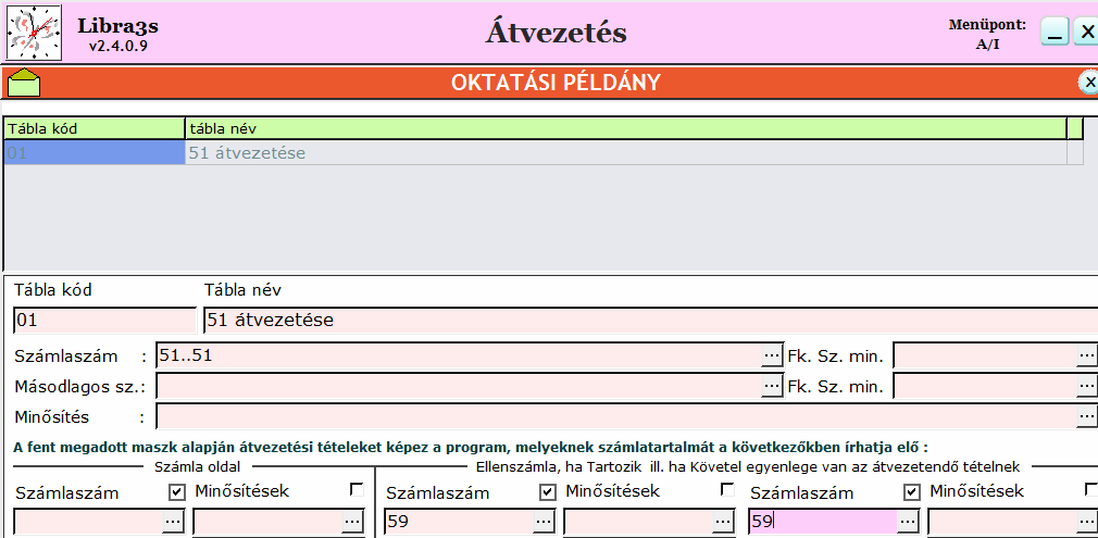 4.2.1. Költségek csoportos átvezetése a ráfordítások közé A/M Mielőtt az év végi átvezetéseknek neki kezdünk, célszerű másolatot készíteni az eddigi könyvelésünkről. (Ld. 2.2. fejezet!