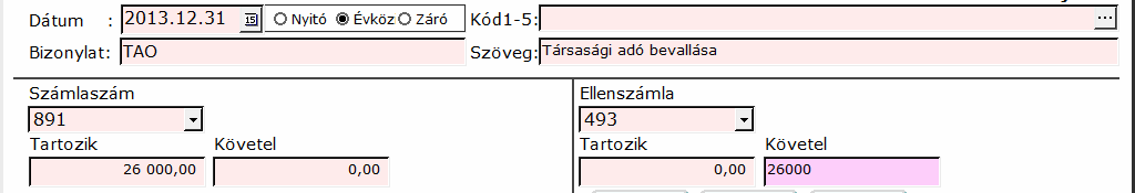 E fejezetünk elején található többi költség csoport átvezetését a kedves Olvasóra bízzuk. Megjegyezzük, hogy azoknál a csoportoknál, melyekben kevés főkönyvi számlának van egyenlege (pl.