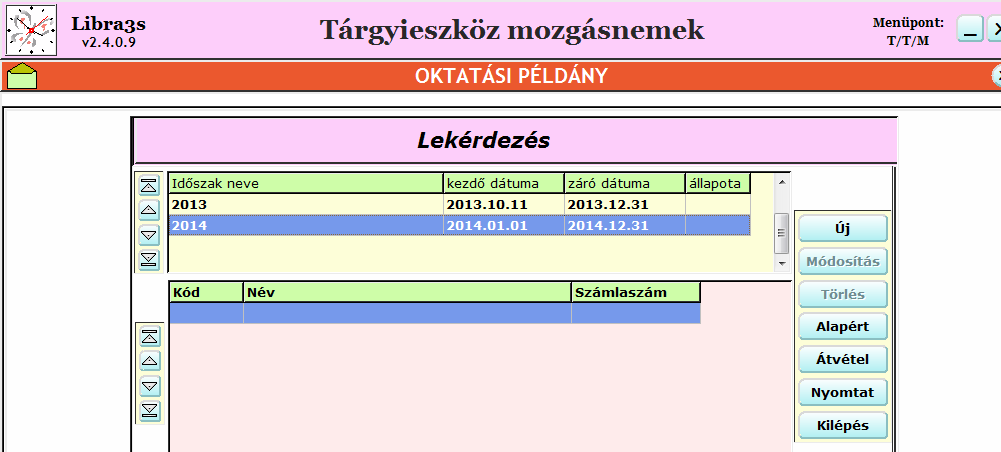 4.3.4. Tárgyi eszköz modul zárása, nyitása Az új év elkezdése a programban elég sok feladat elvégzését jelenti, de ezek egy részét előre megtehetjük.