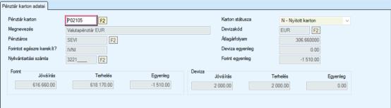 Ft/EUR Ft Nyilvántartási árfolyam 319