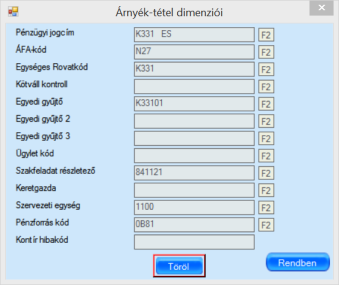 EREDETI TÉTEL DIMENZIÓI