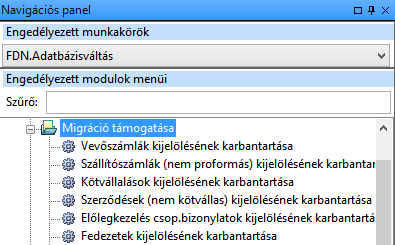 2016. ADATBÁZISBAN ADATBÁZISVÁLTÁS MODUL / MIGRÁCIÓ TÁMOGATÁSA Bizonylattípusonként külön menüpont a kijelölésre www.griffsoft.