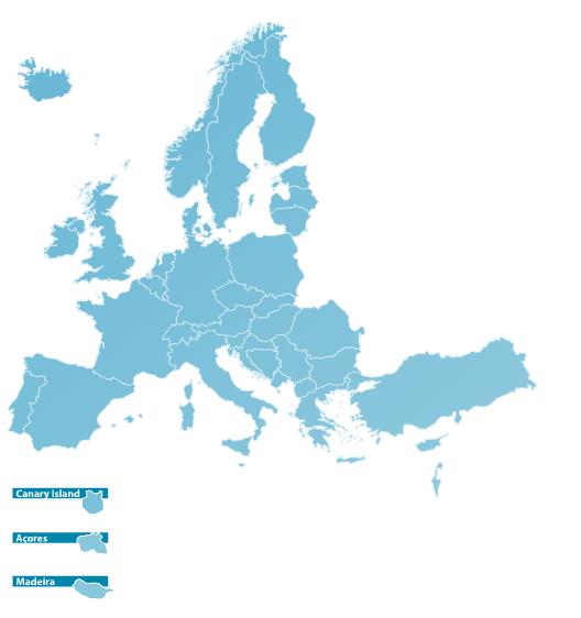 1 A teljes hálózat 40 ország 500< EURAXESS