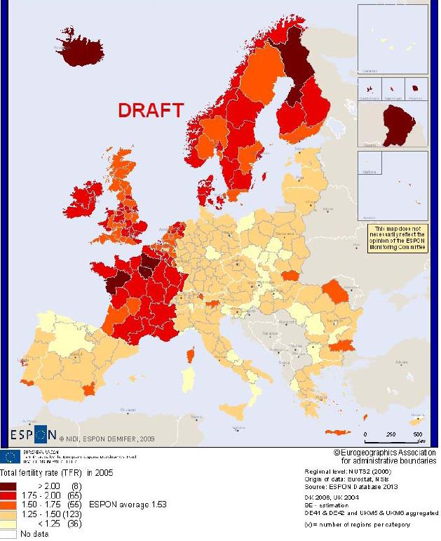 Az európai lépték Termékenységi