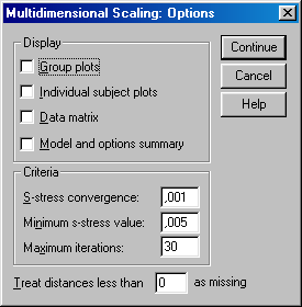 448 Túlélıkészlet az SPSS-hez II.8.4.: A MODEL ablak változók mérési szintje, a modell típusa visszalépés a változók mérési szintje a modell típusa a tengelyek számának meghatározása II.