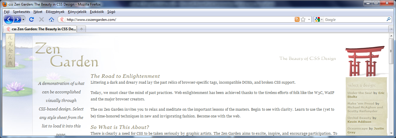 5) CSS http://www.csszengarden.