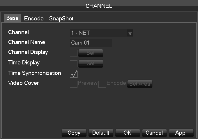 Beállítások Belépés: [MAIN MENU], majd bal egérklikk [CONFIGURATION]: Hálózati csatorna (Net Channel) beállítások A készülék hálózati kameráinak és csatornáinak beállítására szolgál.