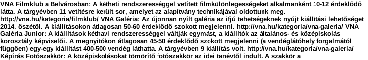 Támogatási program elnevezése: Támogató megnevezése: központi költségvetés Támogatás forrása: önkormányzati költségvetés nemzetközi forrás más gazdálkodó Támogatás időtartama: Támogatási összeg: -