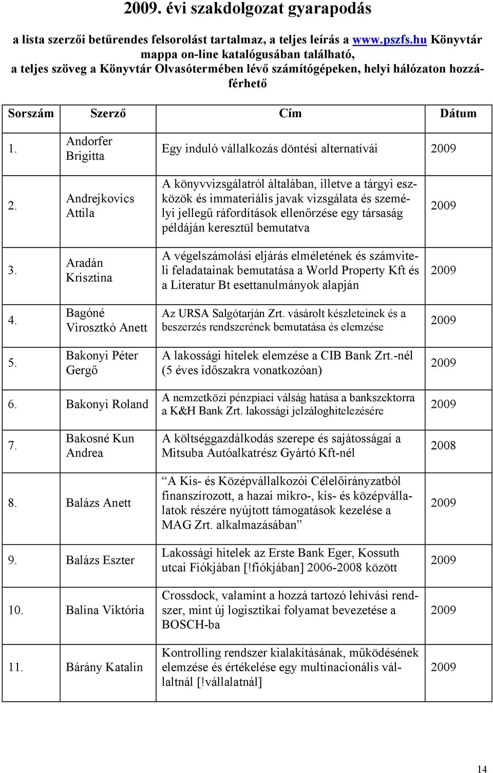 Andorfer Brigitta Egy induló vállalkozás döntési alternatívái 2.