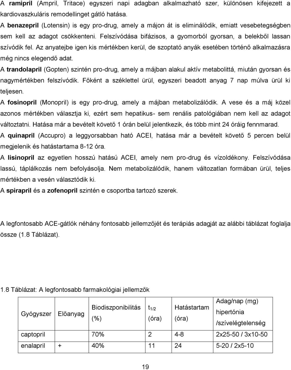 Felszívódása bifázisos, a gyomorból gyorsan, a belekből lassan szívódik fel. Az anyatejbe igen kis mértékben kerül, de szoptató anyák esetében történő alkalmazásra még nincs elegendő adat.