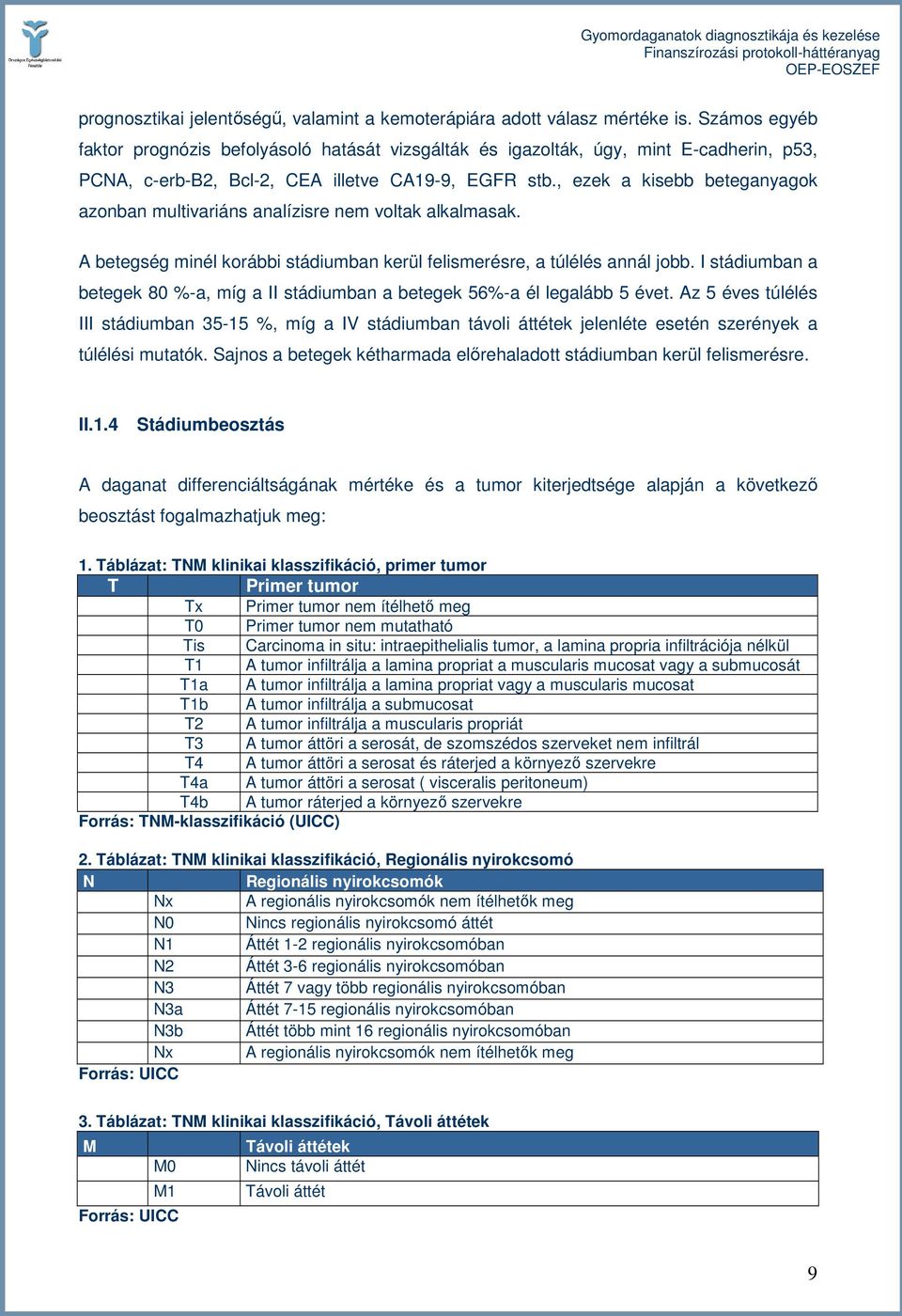 , ezek a kisebb beteganyagok azonban multivariáns analízisre nem voltak alkalmasak. A betegség minél korábbi stádiumban kerül felismerésre, a túlélés annál jobb.