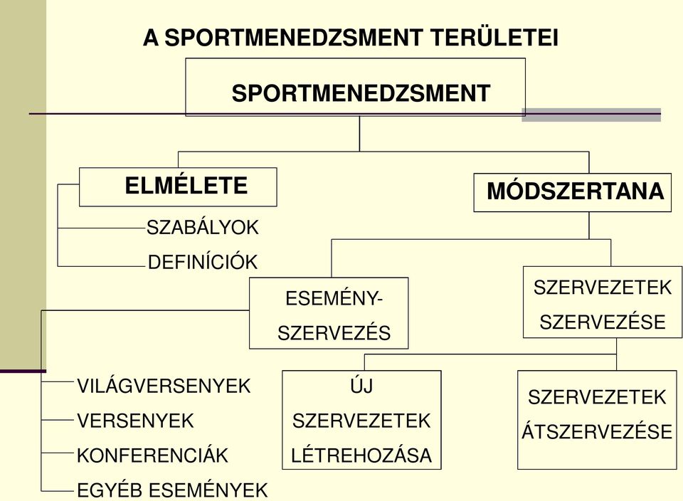 SZERVEZETEK SZERVEZÉSE VILÁGVERSENYEK VERSENYEK