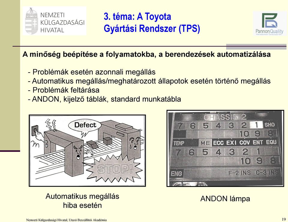 megállás/meghatározott állapotok esetén történő megállás - Problémák feltárása -