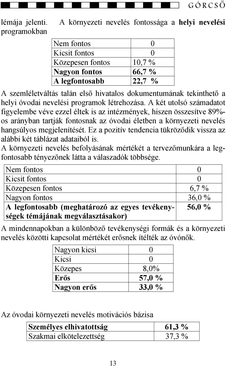 dokumentumának tekinthető a helyi óvodai nevelési programok létrehozása.