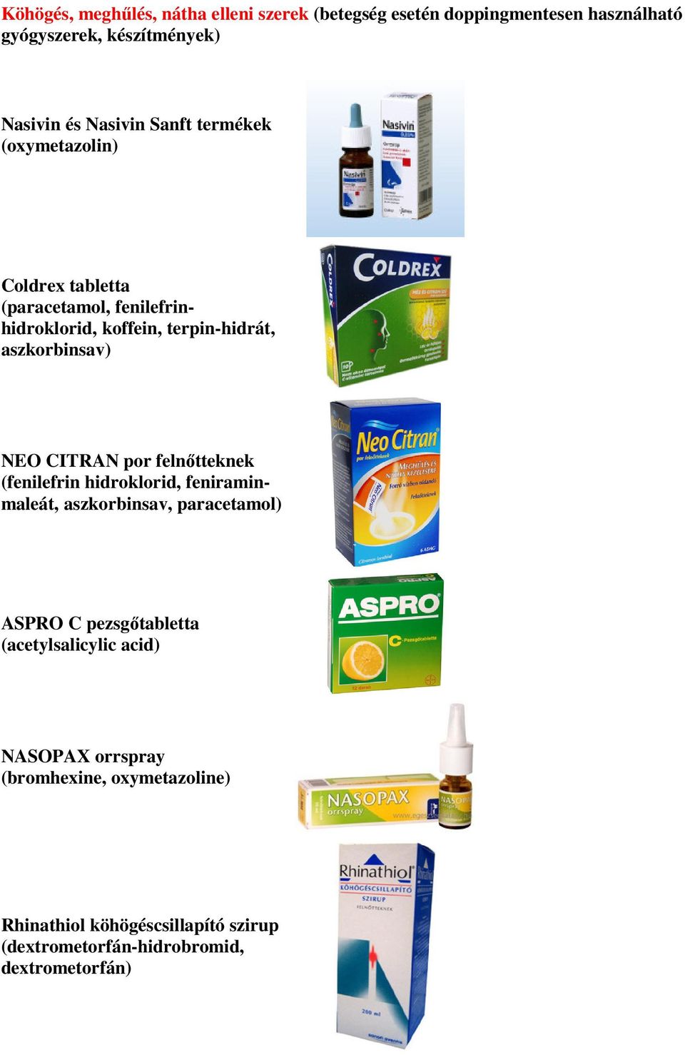 CITRAN por felnıtteknek (fenilefrin hidroklorid, feniraminmaleát, aszkorbinsav, paracetamol) ASPRO C pezsgıtabletta