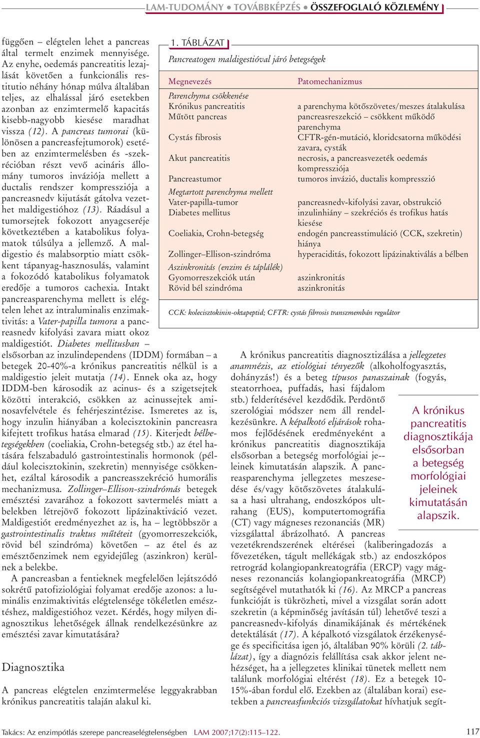 kapacitás Krónikus pancreatitis kisebb-nagyobb kiesése maradhat Mûtött pancreas vissza (12).