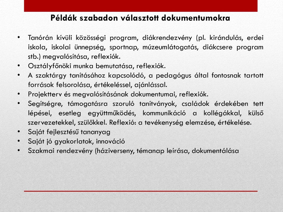 Projektterv és megvalósításának dokumentumai, reflexiók.