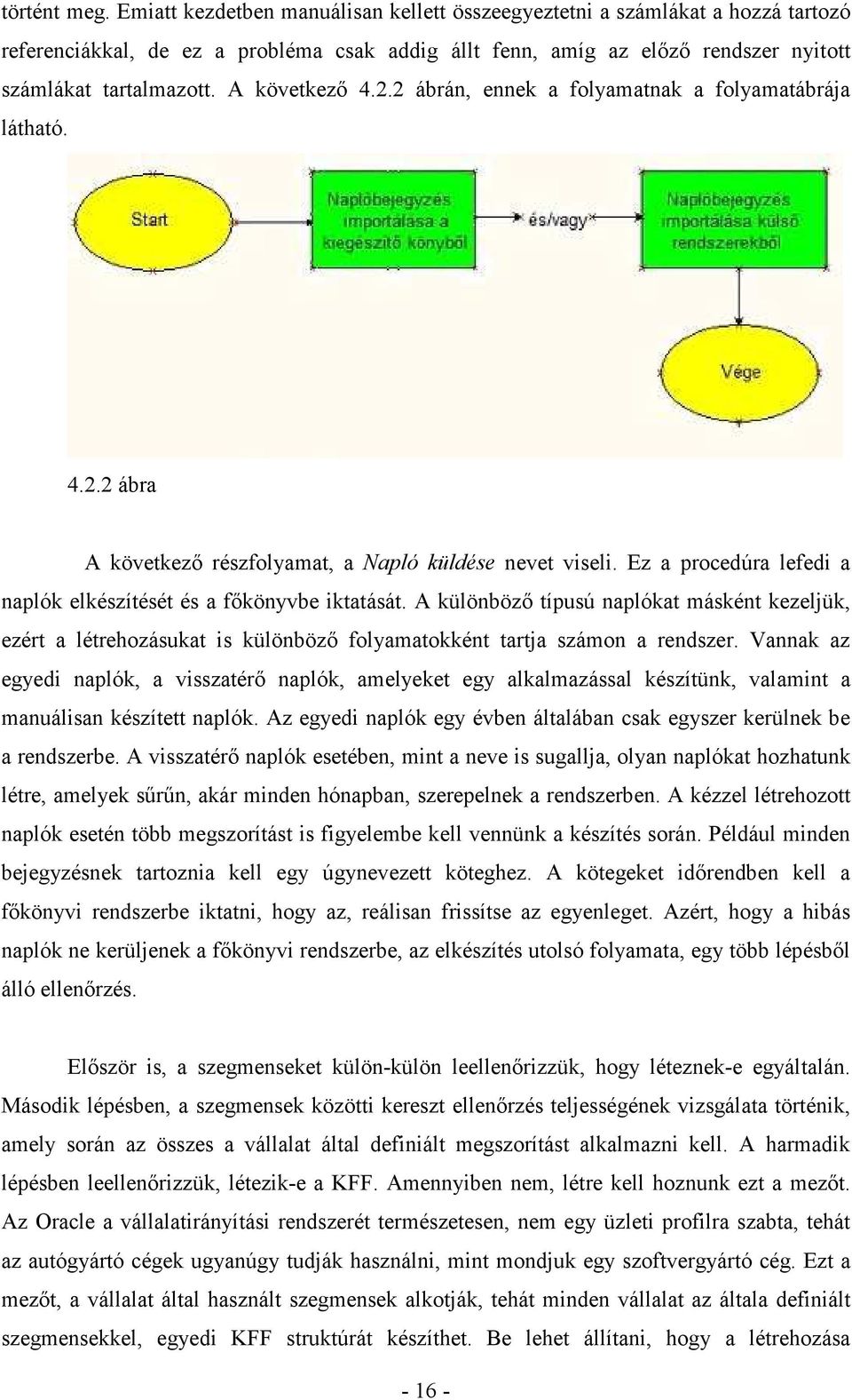 A következő 4.2.2 ábrán, ennek a folyamatnak a folyamatábrája látható. 4.2.2 ábra A következő részfolyamat, a Napló küldése nevet viseli.