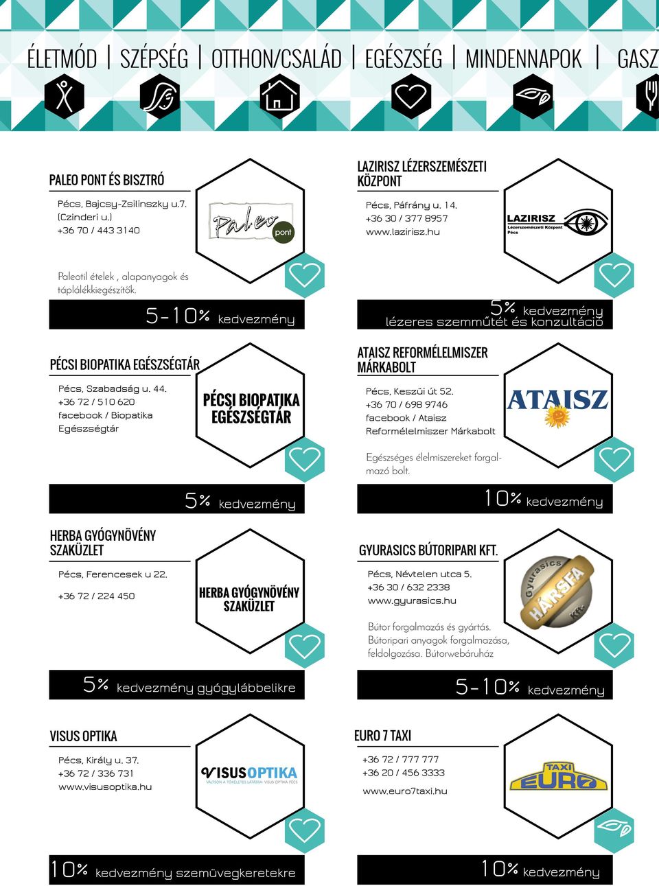 +36 72 / 510 620 facebook / Biopatika Egészségtár HERBA GYÓGYNÖVÉNY SZAKÜZLET PÉCSI BIOPATIKA EGÉSZSÉGTÁR lézeres szemműtét és konzultáció ATAISZ REFORMÉLELMISZER MÁRKABOLT Pécs, Keszüi út 52.