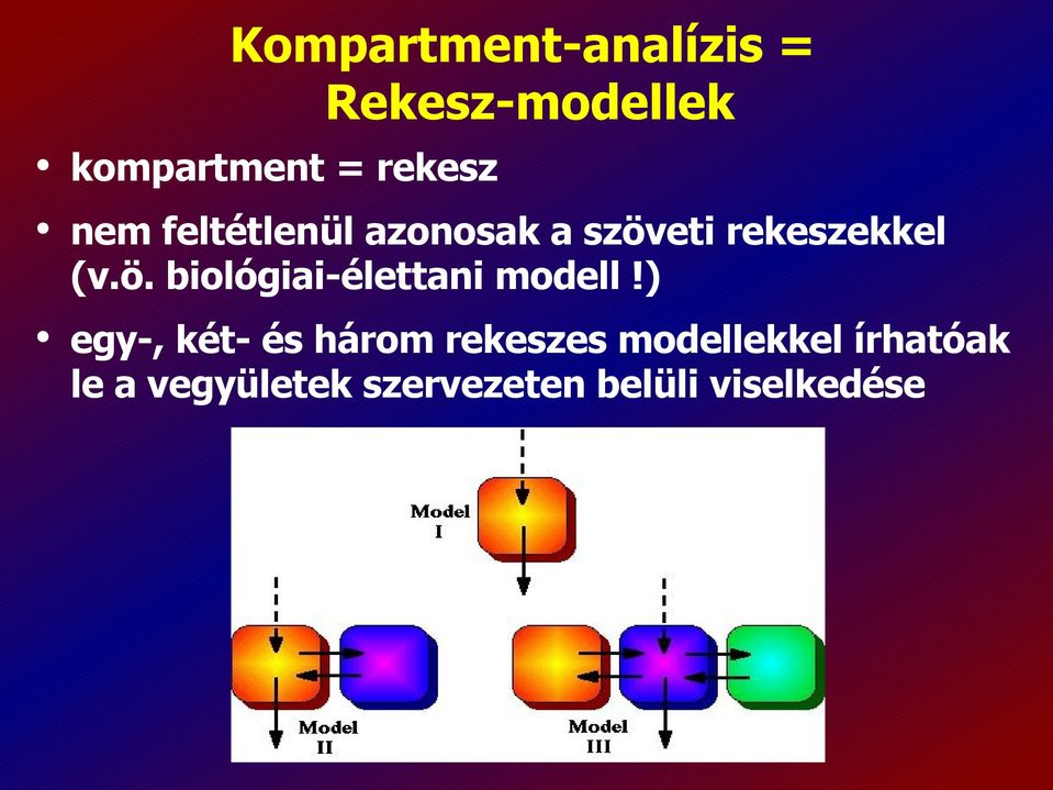 ) egy-, két- és három rekeszes modellekkel írhatóak le a