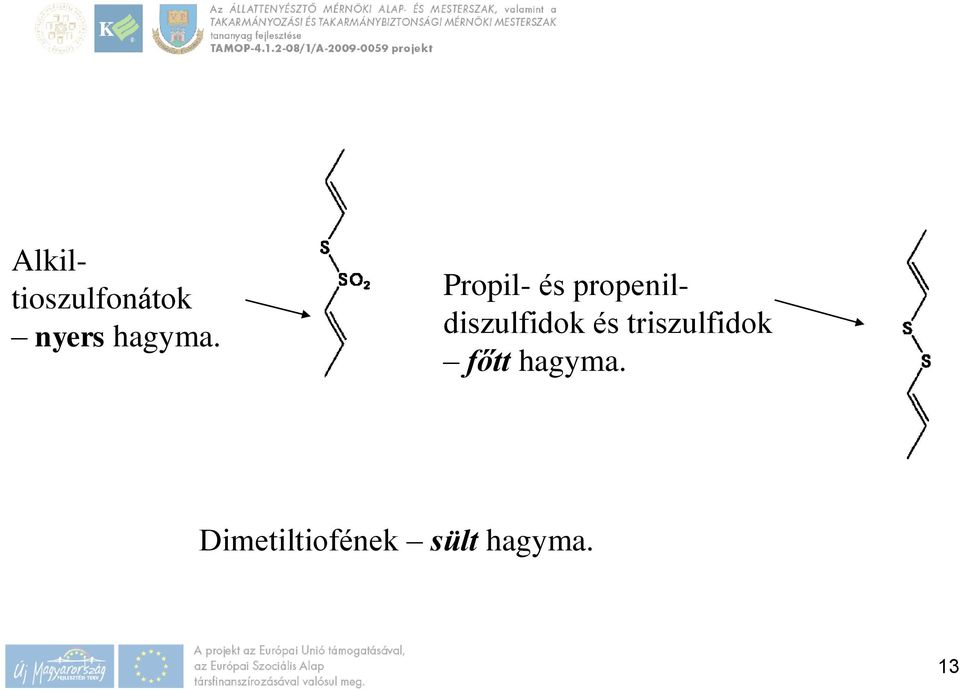 Propil- és propenildiszulfidok