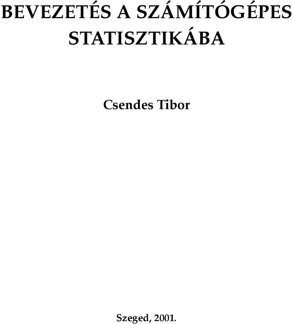 STATISZTIKÁBA