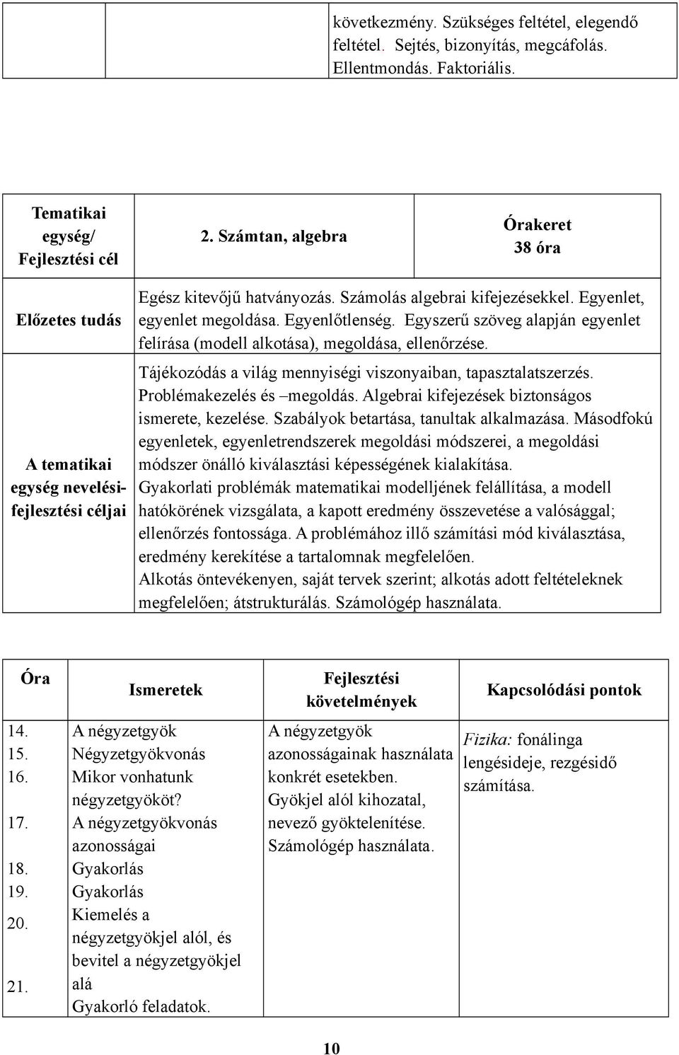 Egyenlőtlenség. Egyszerű szöveg alapján egyenlet felírása (modell alkotása), megoldása, ellenőrzése. Tájékozódás a világ mennyiségi viszonyaiban, tapasztalatszerzés. Problémakezelés és megoldás.