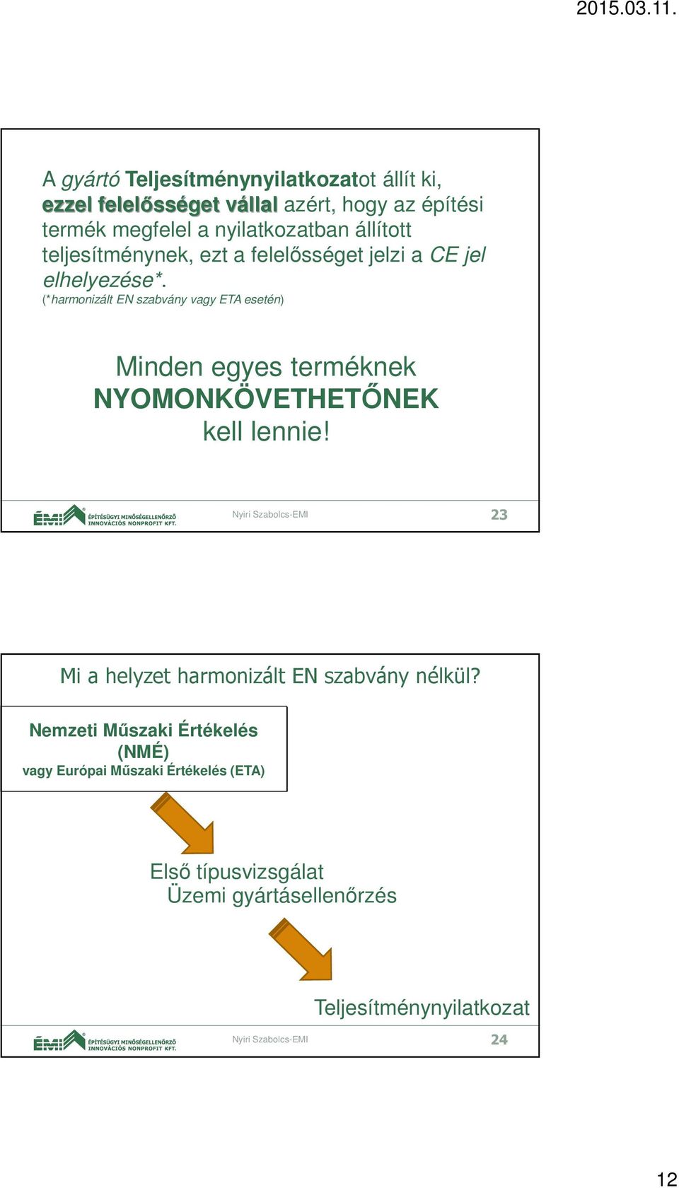 Nyiri Szabolcs-EMI 23 Mi a helyzet harmonizált EN szabvány nélkül?