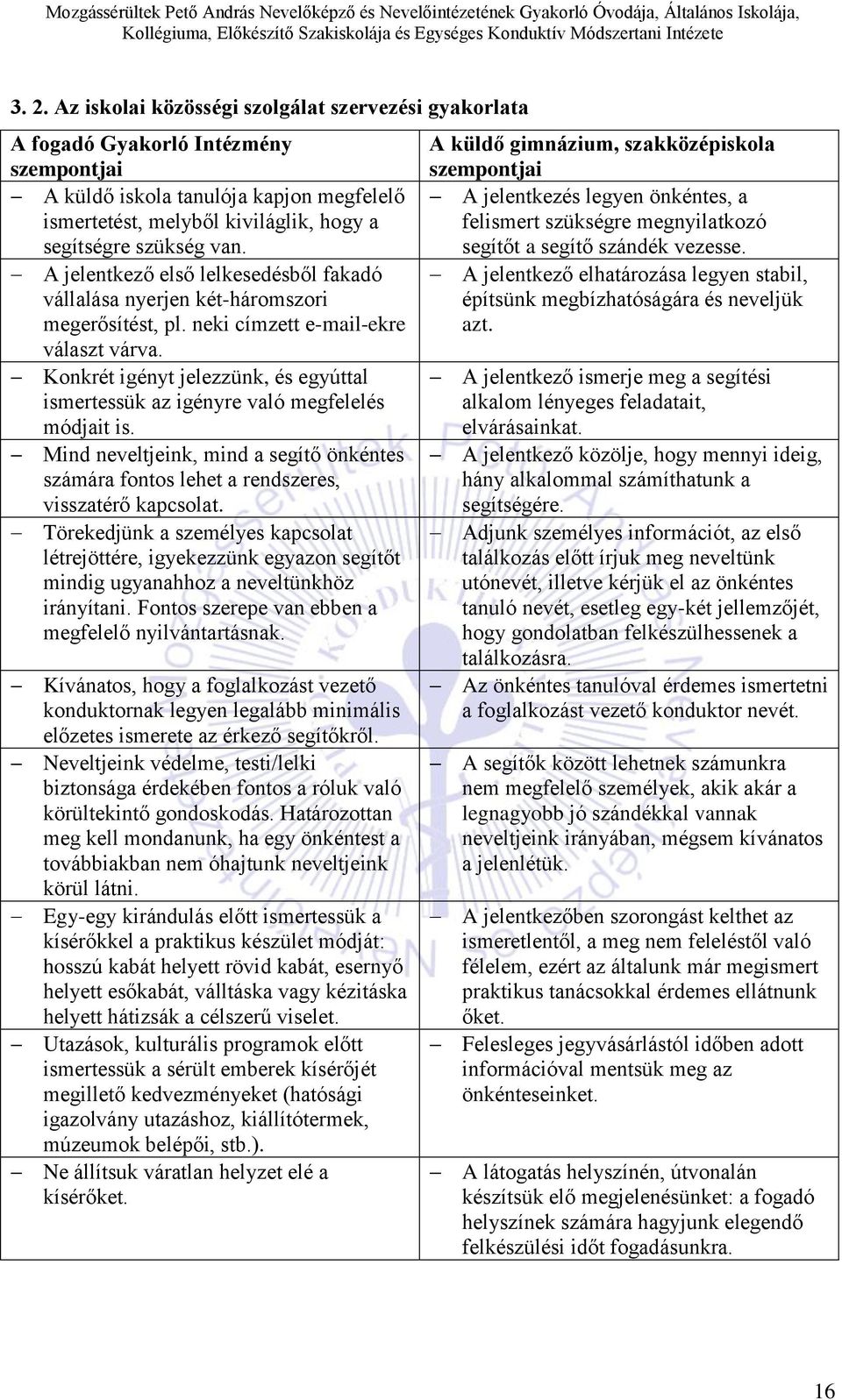 Konkrét igényt jelezzünk, és egyúttal ismertessük az igényre való megfelelés módjait is. Mind neveltjeink, mind a segítő önkéntes számára fontos lehet a rendszeres, visszatérő kapcsolat.