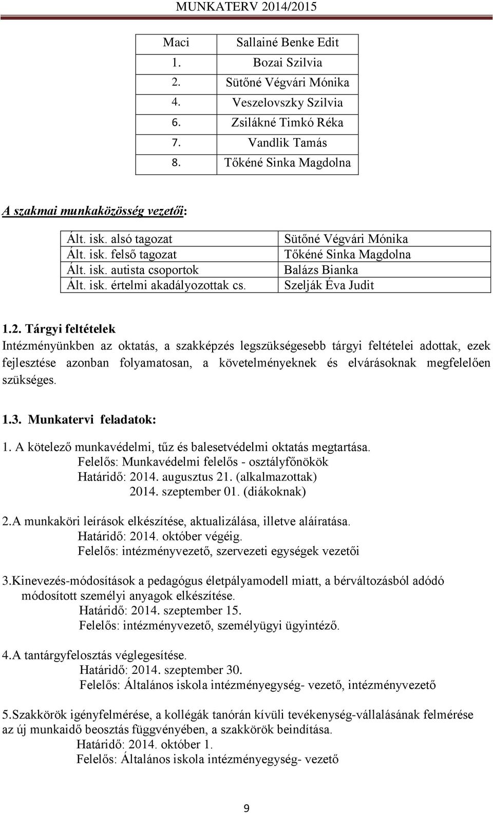 Tárgyi feltételek Intézményünkben az oktatás, a szakképzés legszükségesebb tárgyi feltételei adottak, ezek fejlesztése azonban folyamatosan, a követelményeknek és elvárásoknak megfelelően szükséges.