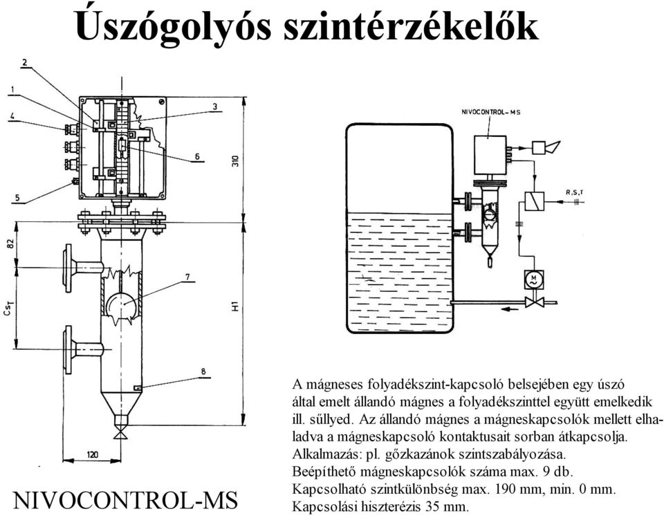 Az állandó mágnes a mágneskapcsolók mellett elhaladva a mágneskapcsoló kontaktusait sorban átkapcsolja. pl.