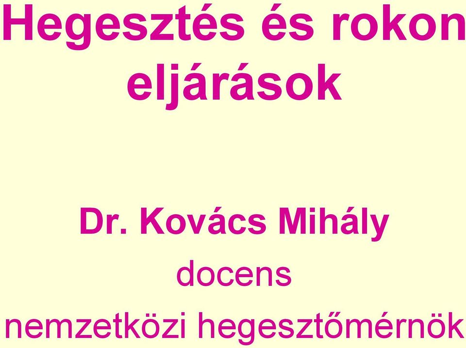 Kovács Mihály