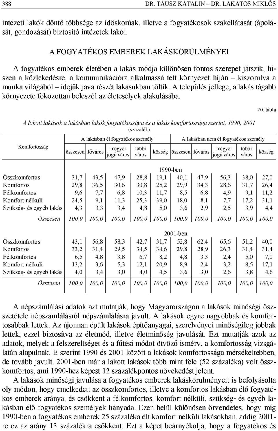 a munka világából idejük java részét lakásukban töltik. A település jellege, a lakás tágabb környezete fokozottan beleszól az életesélyek alakulásába.