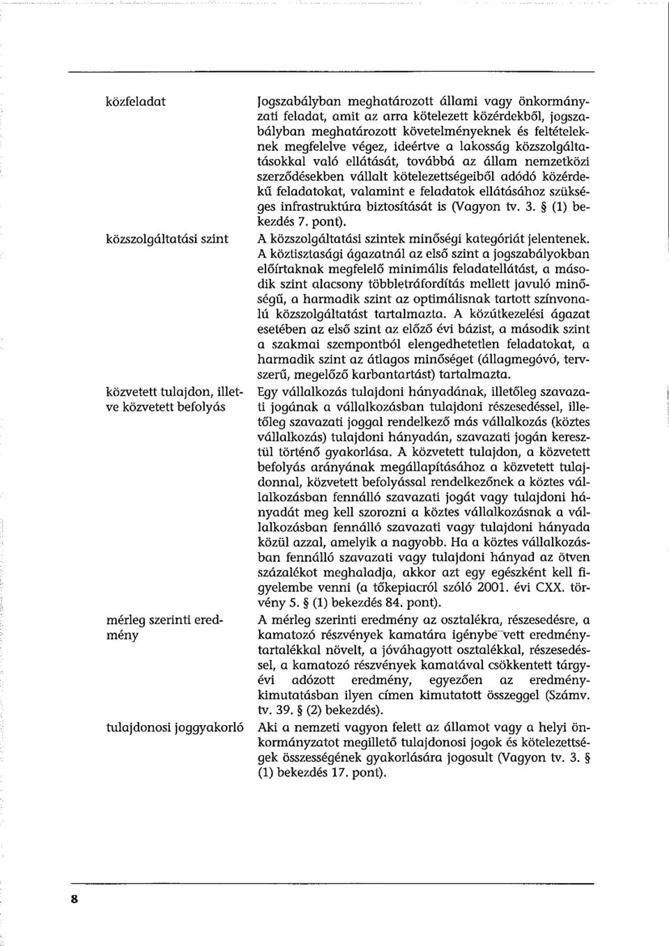 szerződésekben vállalt kötelezettségeiből adódó közérdekű feladatokat, valamint e feladatok ellátásához szükséges infrastruktúra biztosítását is (Vagyon tv. 3. (l) bekezdés 7. pont).