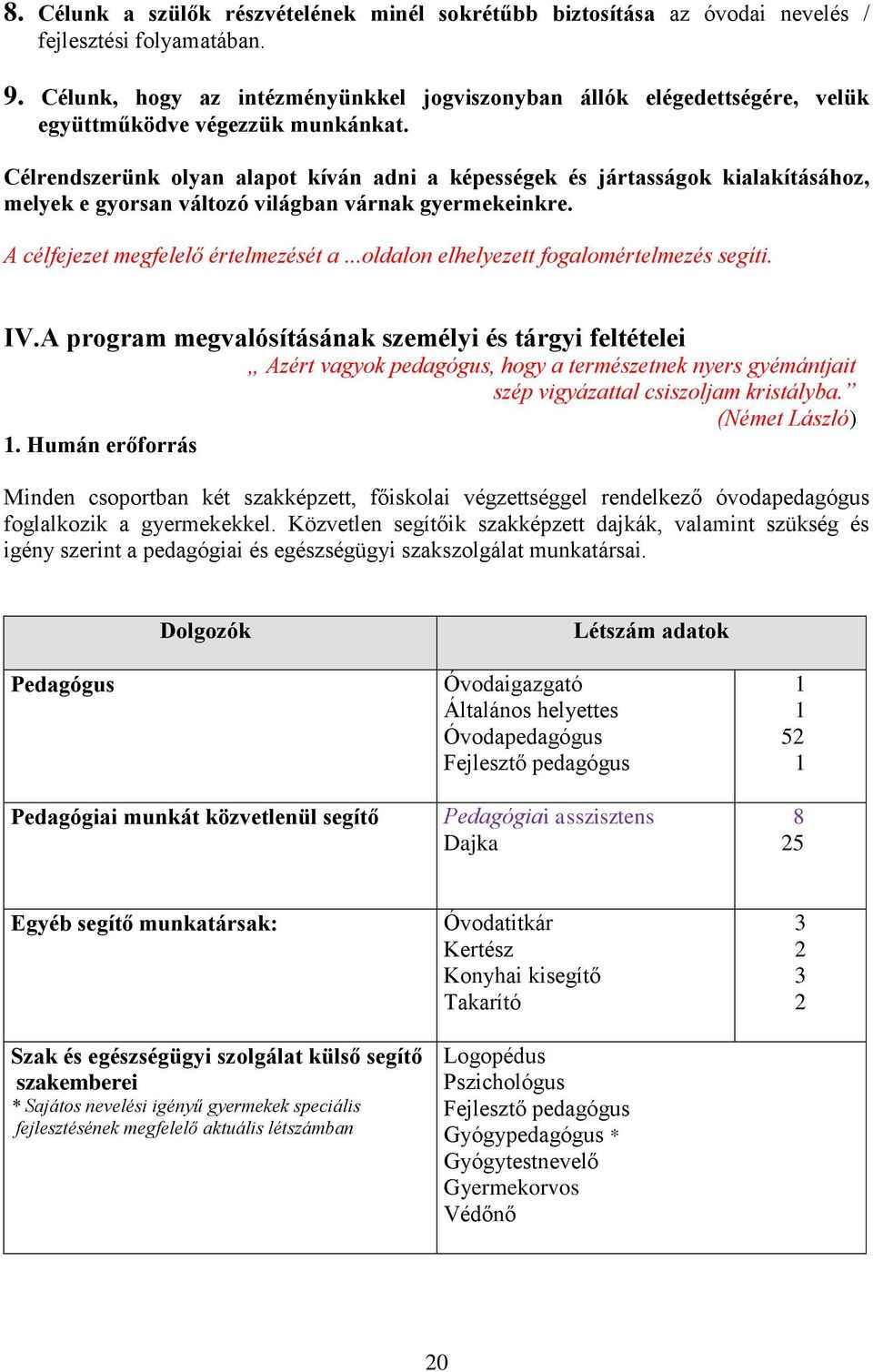 Célrendszerünk olyan alapot kíván adni a képességek és jártasságok kialakításához, melyek e gyorsan változó világban várnak gyermekeinkre. A célfejezet megfelelő értelmezését a.