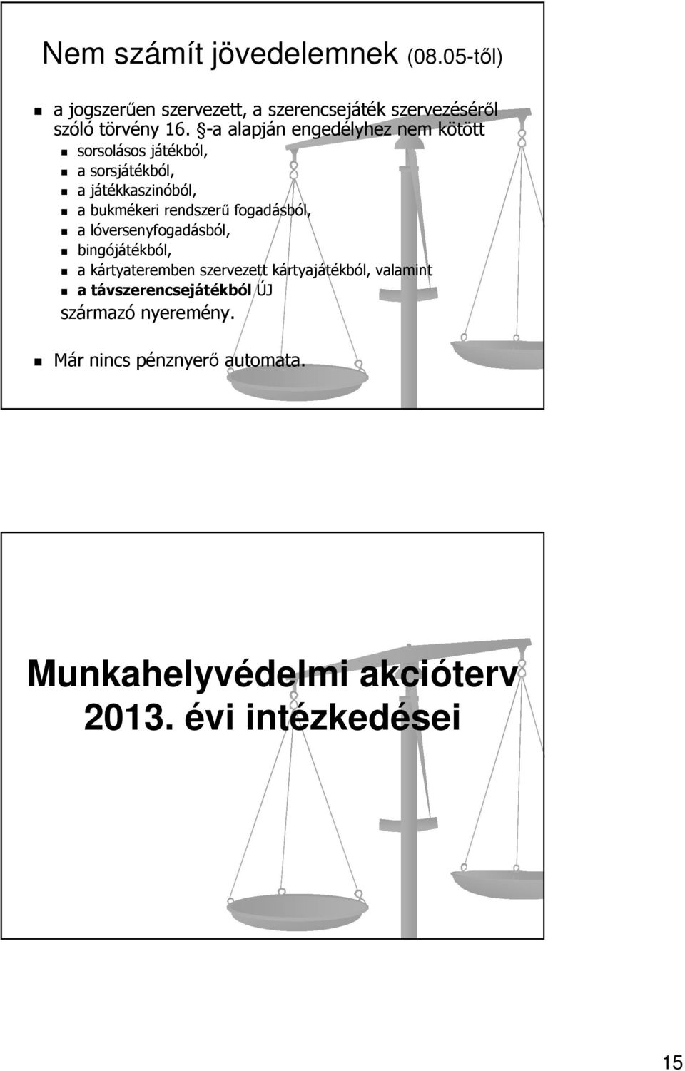 fogadásból, a lóversenyfogadásból, bingójátékból, a kártyateremben szervezett kártyajátékból, valamint a