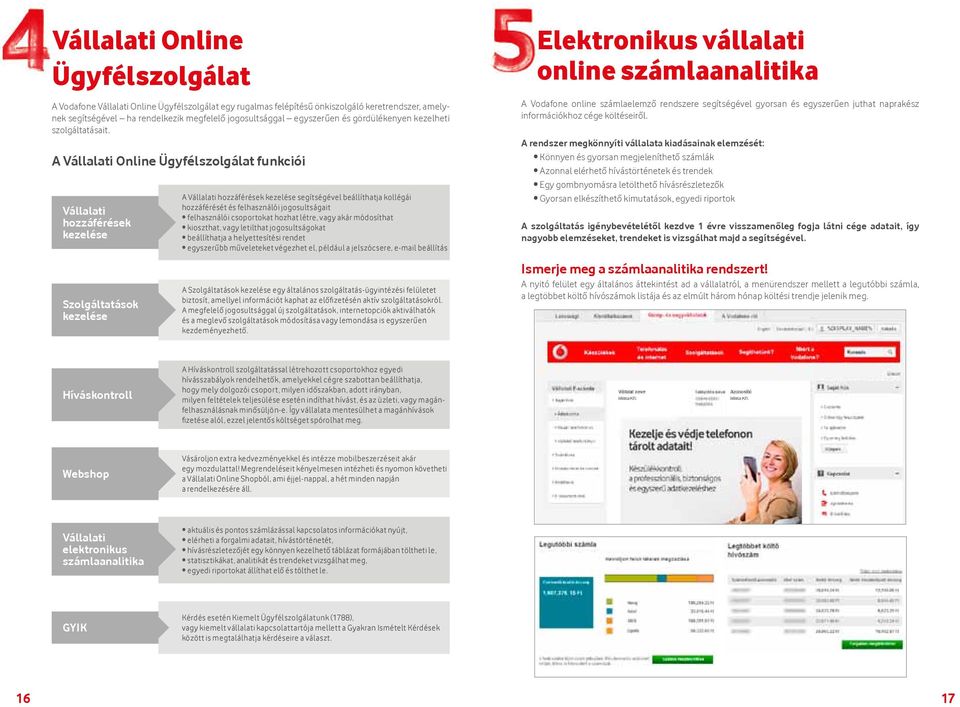 A Vállalati Online Ügyfélszolgálat funkciói Vállalati hozzáférések kezelése Szolgáltatások kezelése A Vállalati hozzáférések kezelése segítségével beállíthatja kollégái hozzáférését és felhasználói