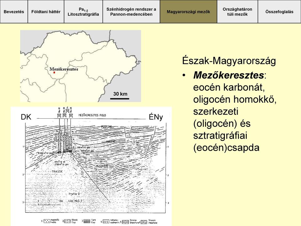 oligocén homokkő, szerkezeti